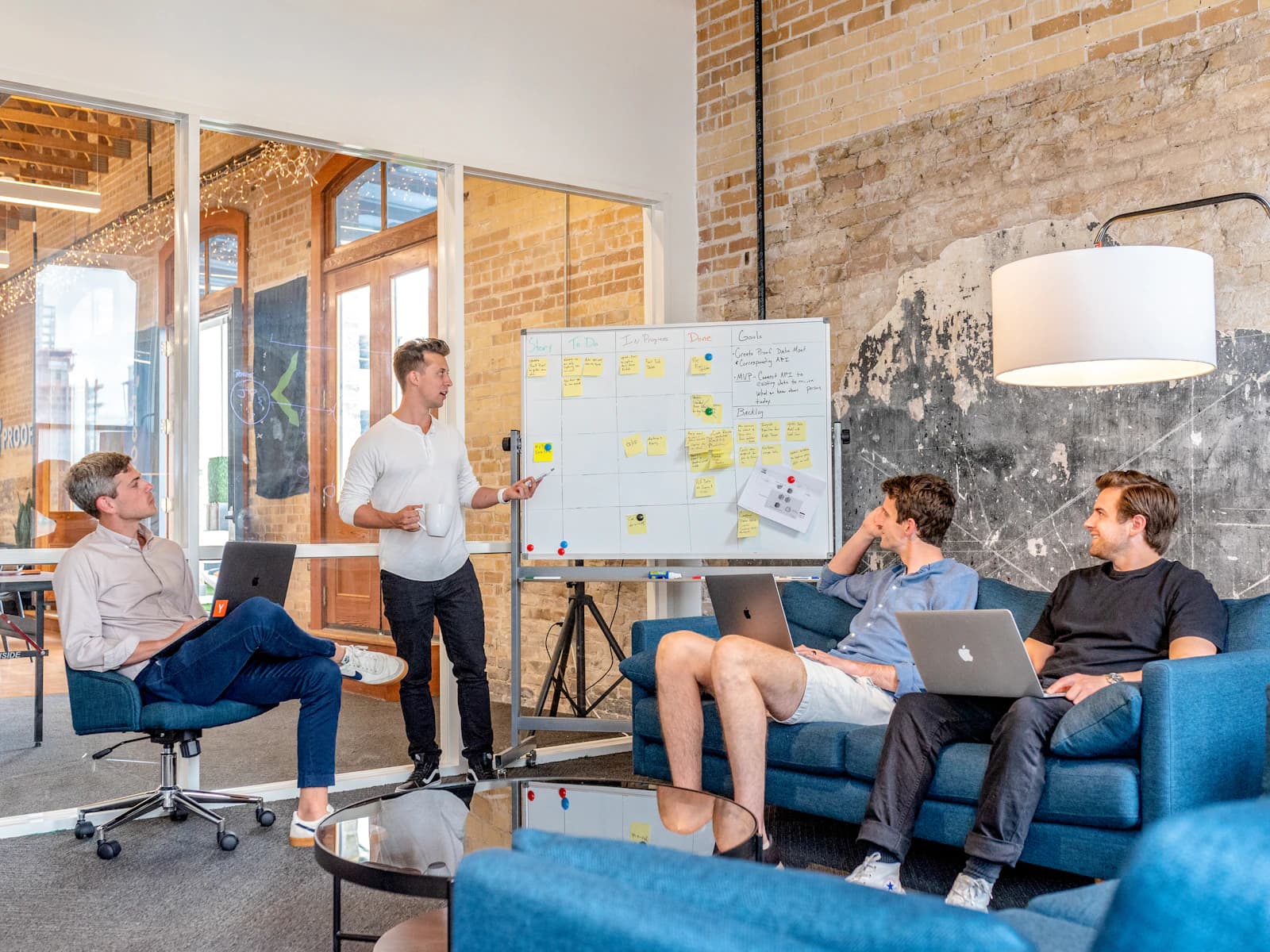 A real team collaborating — relevant to startups